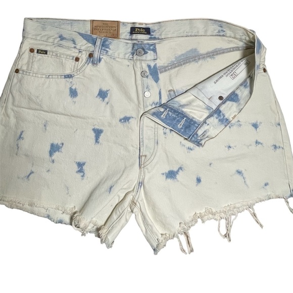 Women's Polo Ralph Lauren The Sprighton Boyfriend Shorts Size 32 Stonewash NWT - Picture 2 of 4